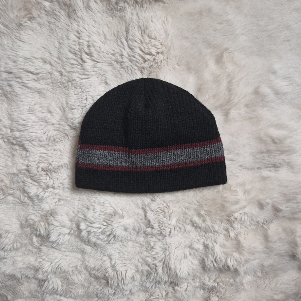 Vintage 90s Beanie Hat Knit Stripe Streetwear Indie Fall Winter ✨️💫
